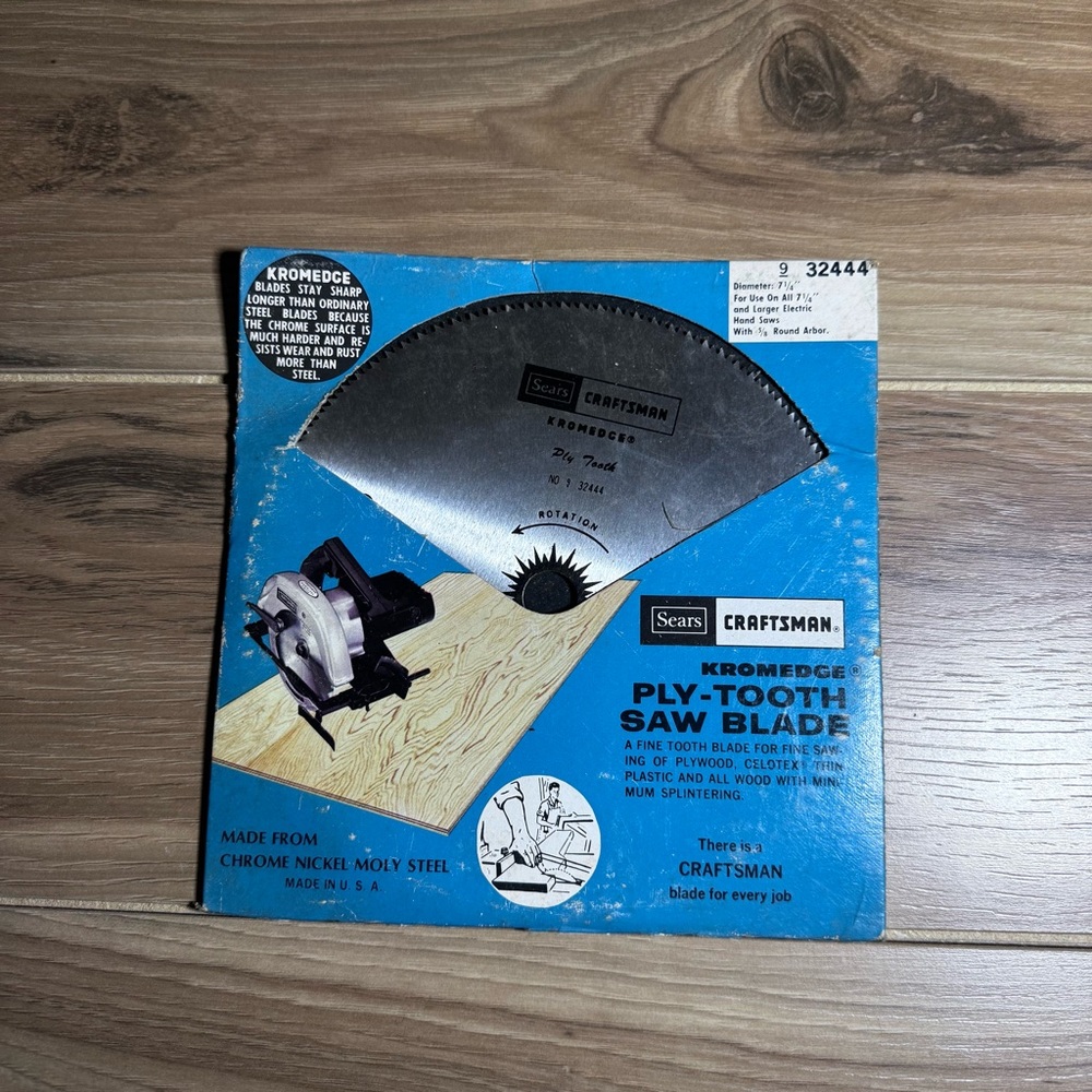 Sears Craftsman Kromedge Saw Blade 7-1/4" 32444 Ply-Tooth Industrial
